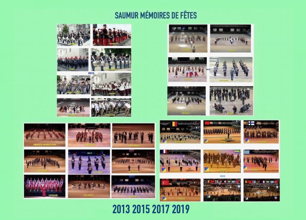 2013 2015 2017 2019 Festivals de musiques militaires de Saumur Vidéos