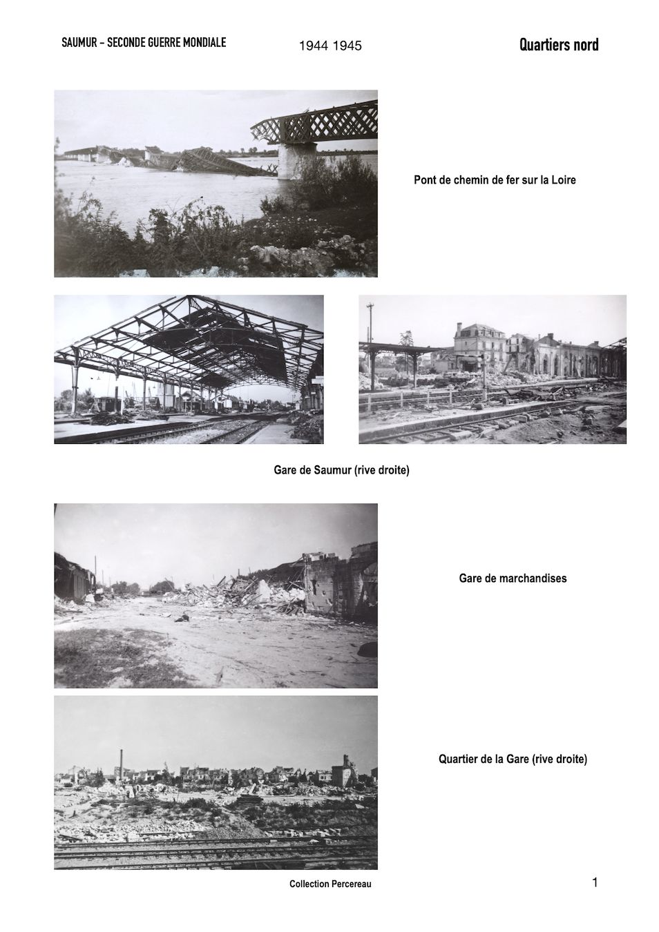 Saumur 1940 1945 et la reconstruction