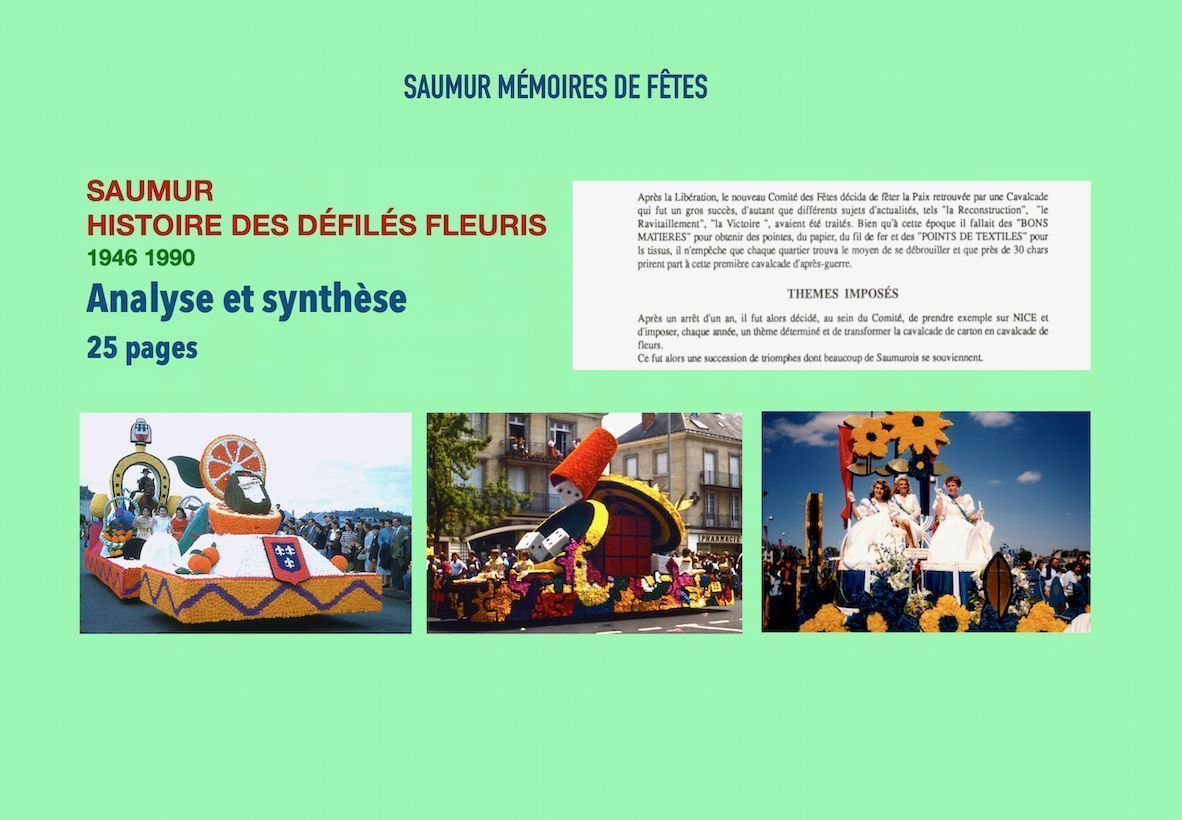 Analyse et synthèse de l’Histoire des défilés fleuris de Saumur de 1946 à 1990