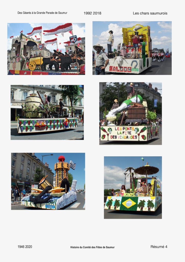 1992 2018 Saumur Festivals des Géants / Grandes Parades - Les chars saumurois