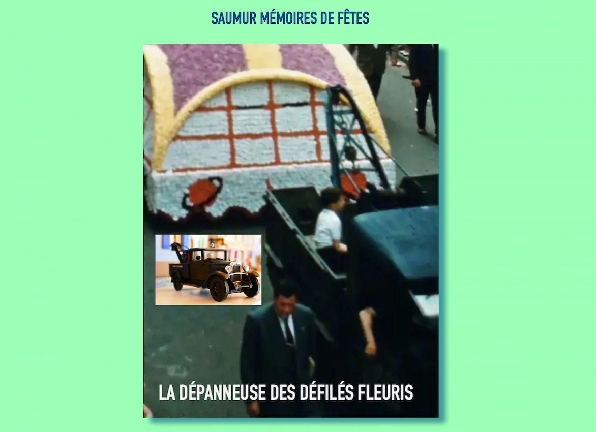 Saumur – la dépanneuse des défilés fleuris