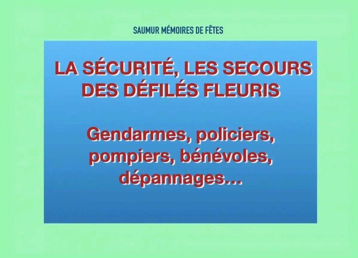 Saumur – Sécurité et secours des défilés