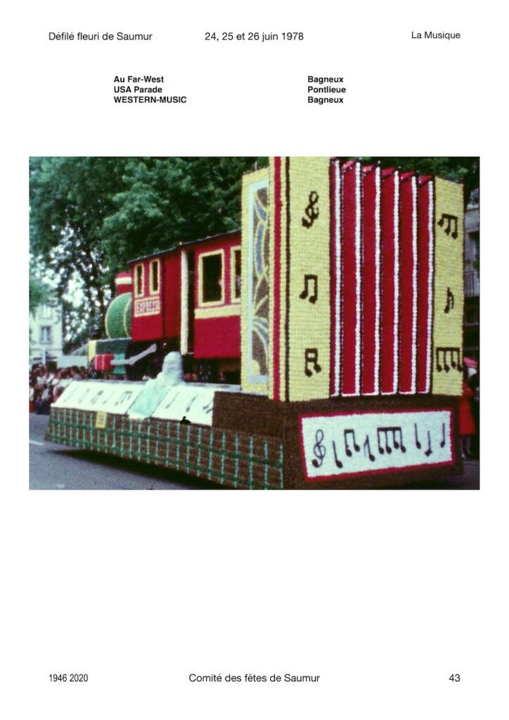 1978 Saumur le défilé fleuri tout en musique