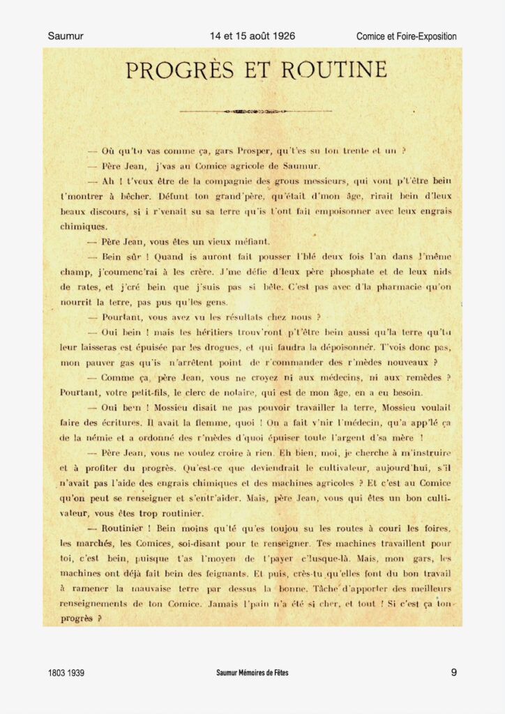 Foire-exposition de Saumur 1926