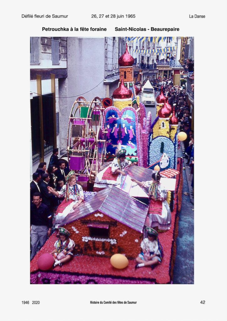 Saumur Mémoires de Fêtes - Défilé fleuri 1965.