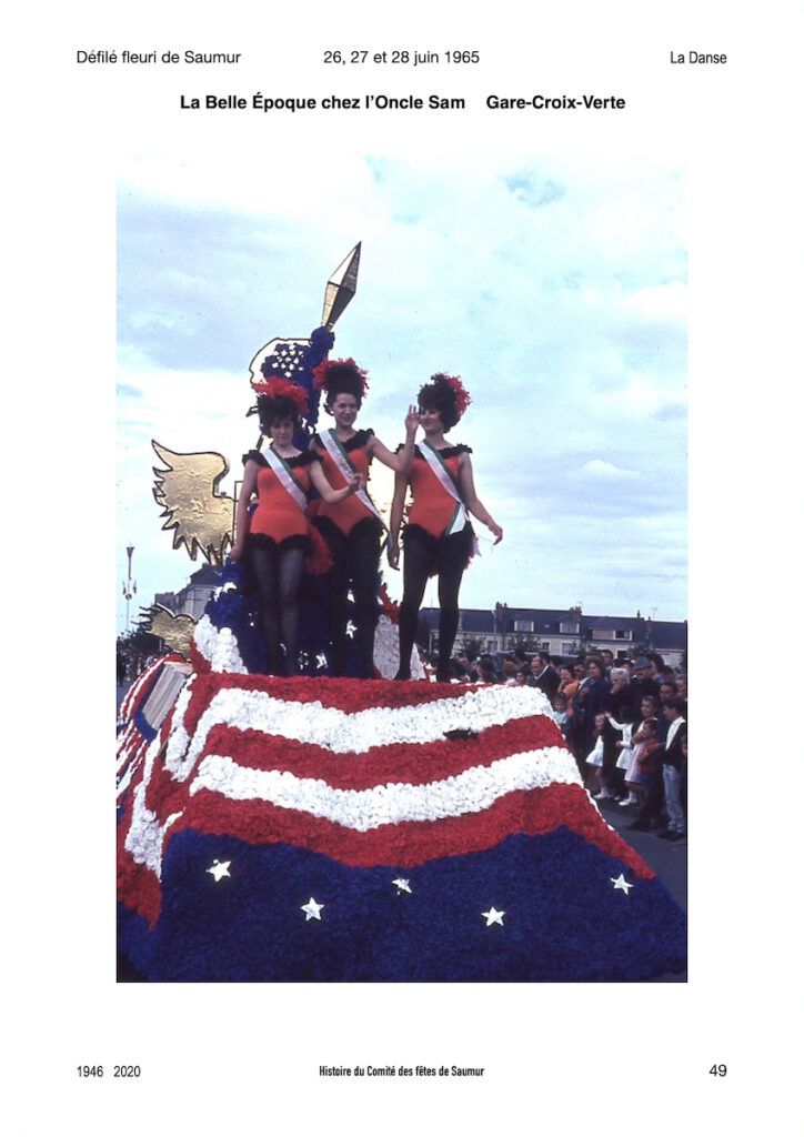 Saumur Mémoires de Fêtes - Défilé fleuri 1965.