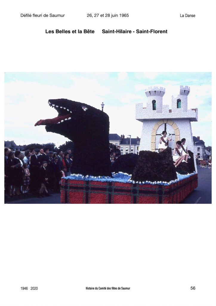 Saumur Mémoires de Fêtes - Défilé fleuri 1965.