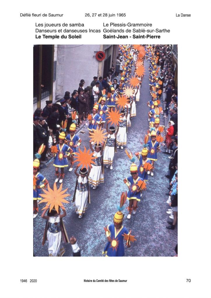 Saumur Mémoires de Fêtes - Défilé fleuri 1965.