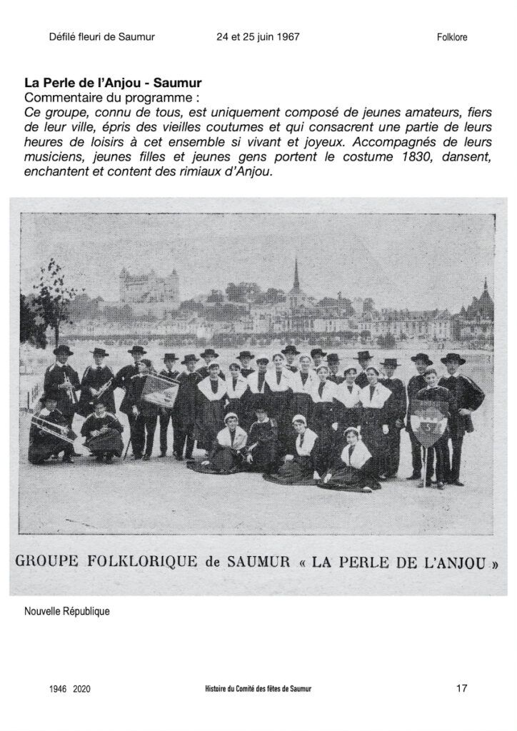 Saumur Mémoires de fêtes - 1967.