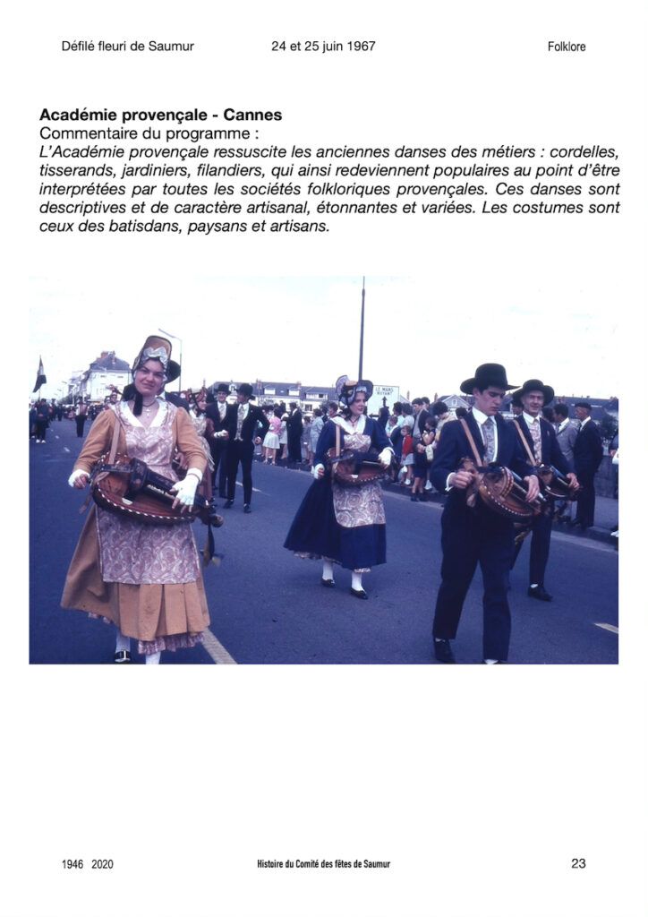 Saumur Mémoires de fêtes - 1967.