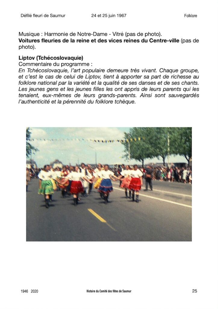 Saumur Mémoires de fêtes - 1967.