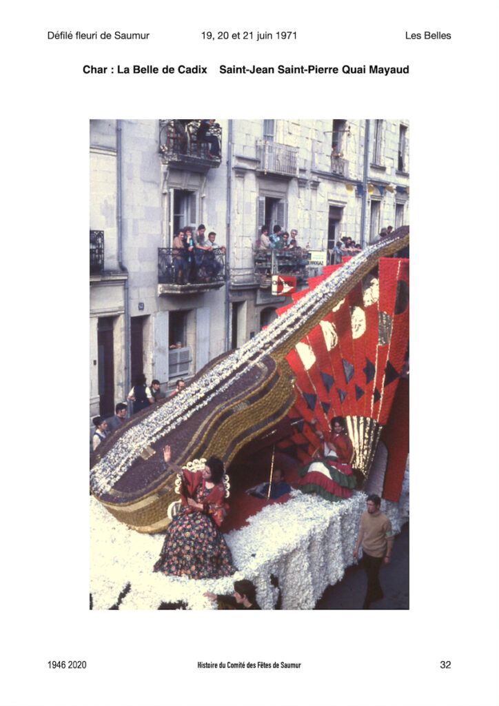 Saumur Mémoires de Fêtes - Défilé fleuri 1971