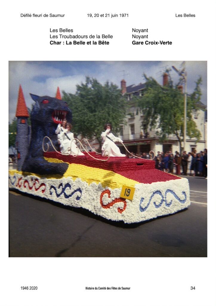 Saumur Mémoires de Fêtes - Défilé fleuri 1971