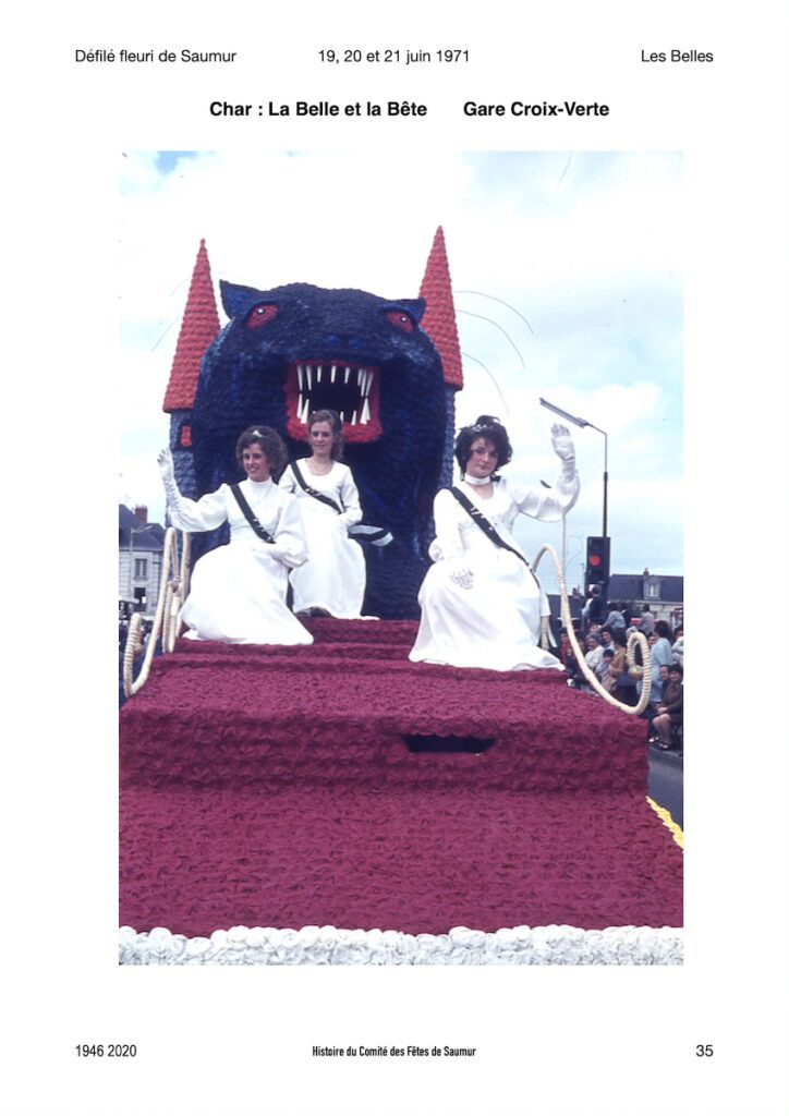 Saumur Mémoires de Fêtes - Défilé fleuri 1971