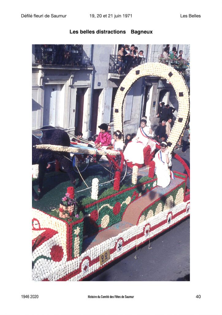 Saumur Mémoires de Fêtes - Défilé fleuri 1971