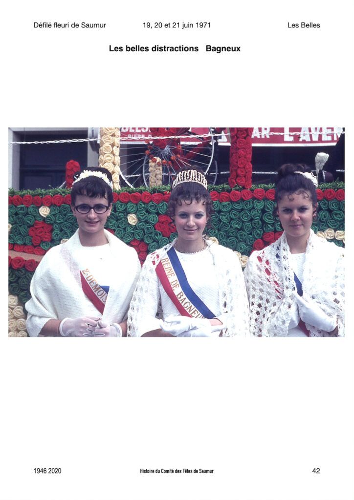 Saumur Mémoires de Fêtes - Défilé fleuri 1971