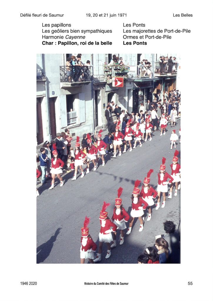 Saumur Mémoires de Fêtes - Défilé fleuri 1971