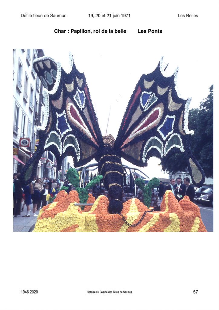 Saumur Mémoires de Fêtes - Défilé fleuri 1971