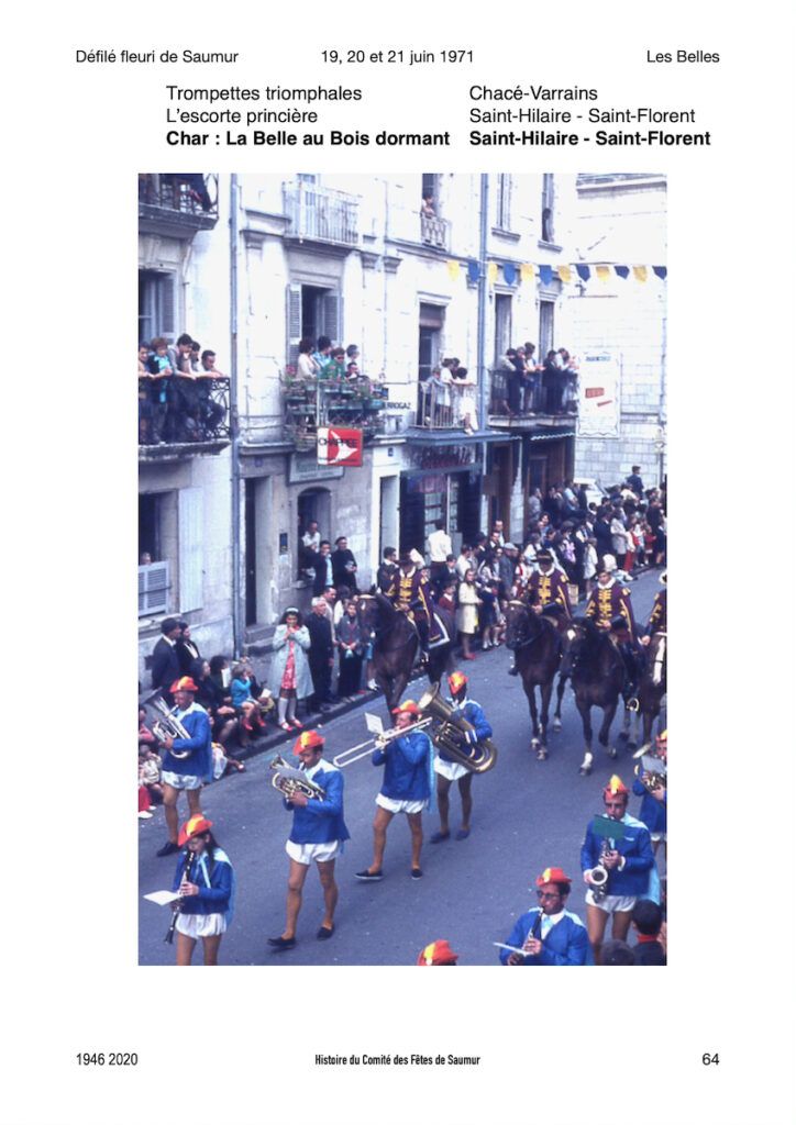 Saumur Mémoires de Fêtes - Défilé fleuri 1971