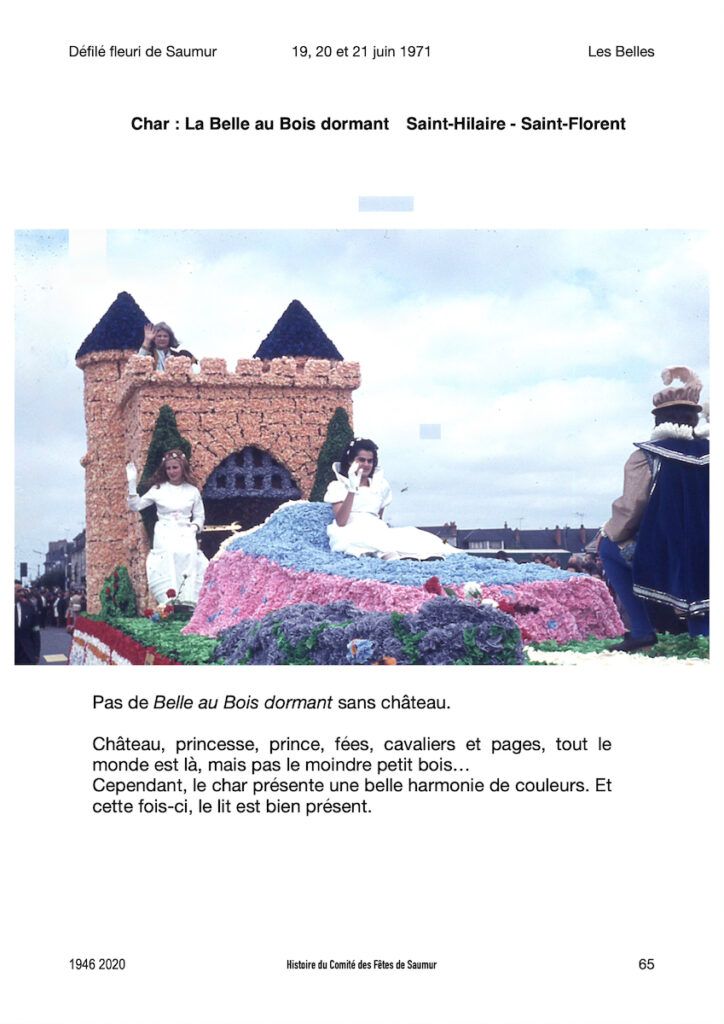 Saumur Mémoires de Fêtes - Défilé fleuri 1971