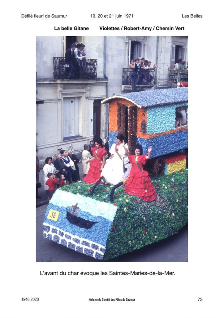 Saumur Mémoires de Fêtes - Défilé fleuri 1971