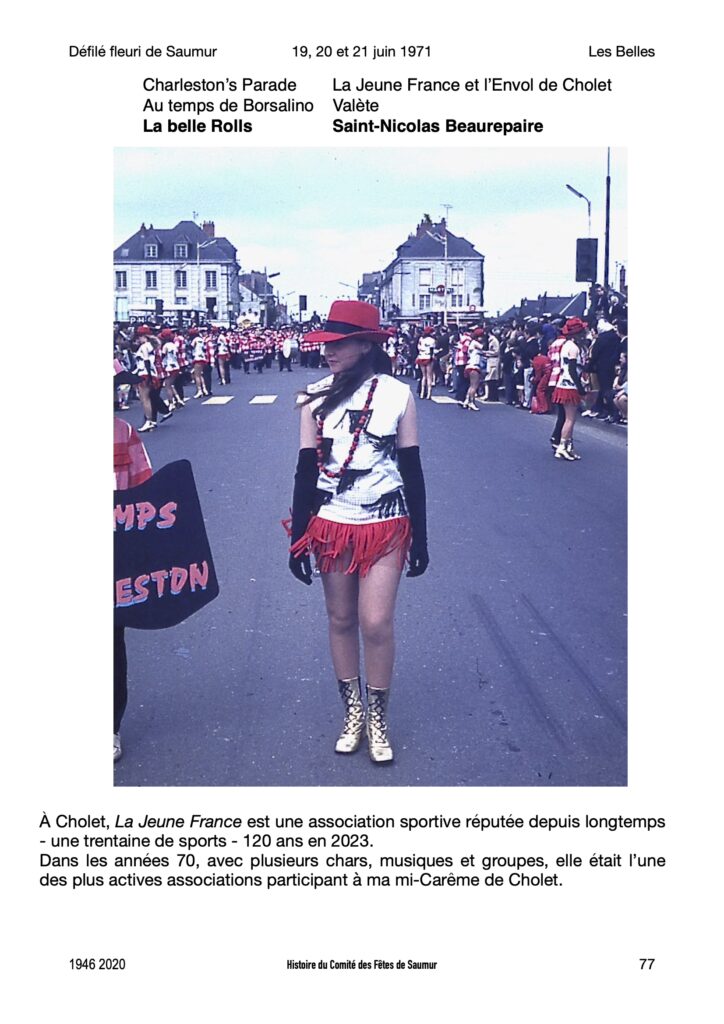 Saumur Mémoires de Fêtes - Défilé fleuri 1971