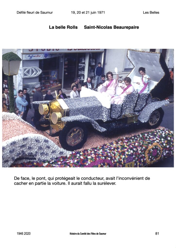 Saumur Mémoires de Fêtes - Défilé fleuri 1971