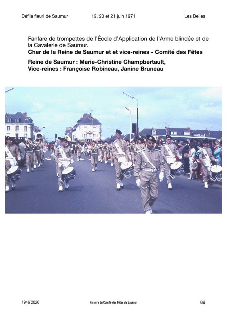 Saumur Mémoires de Fêtes - Défilé fleuri 1971