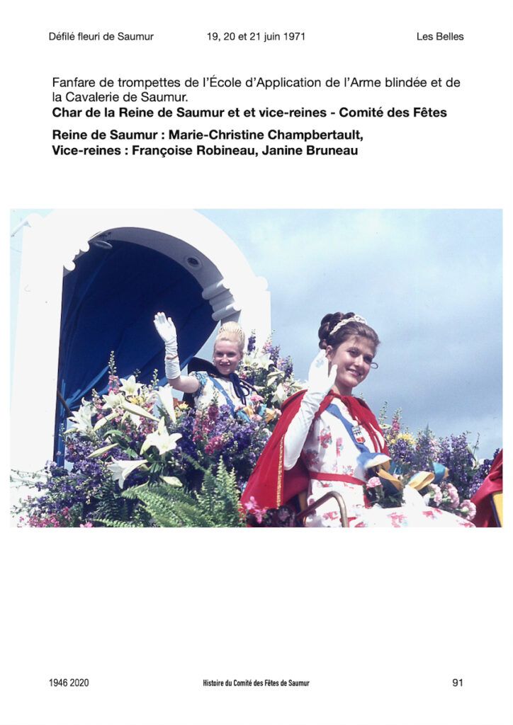 Saumur Mémoires de Fêtes - Défilé fleuri 1971