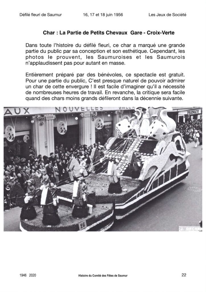 Saumur Mémoires de Fêtes - 1956