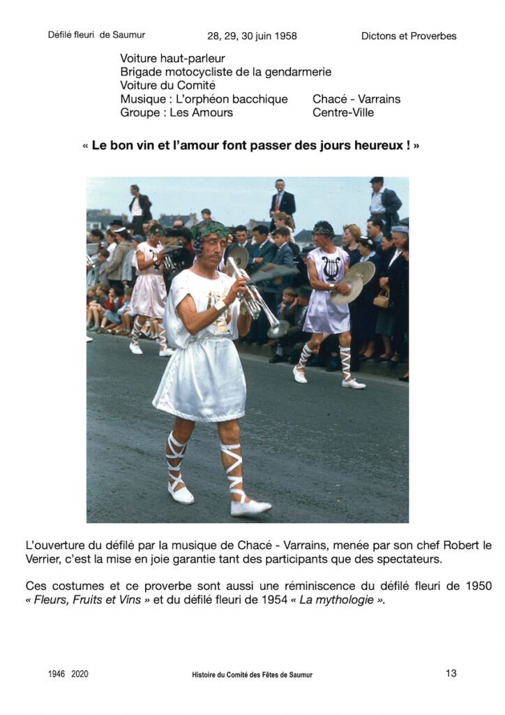 Saumur Mémoires de Fêtes - 1958