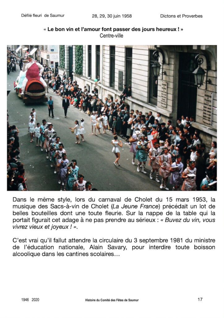 Saumur Mémoires de Fêtes - 1958