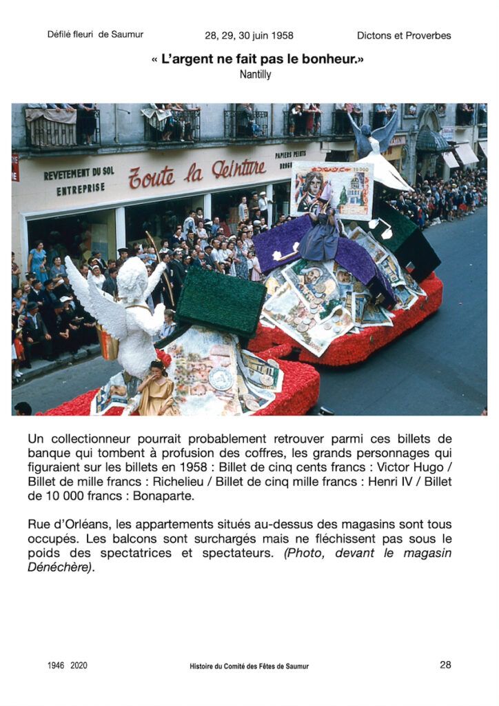 Saumur Mémoires de Fêtes - 1958