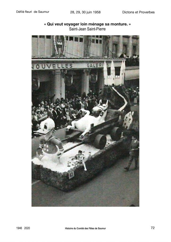 Saumur Mémoires de Fêtes - 1958