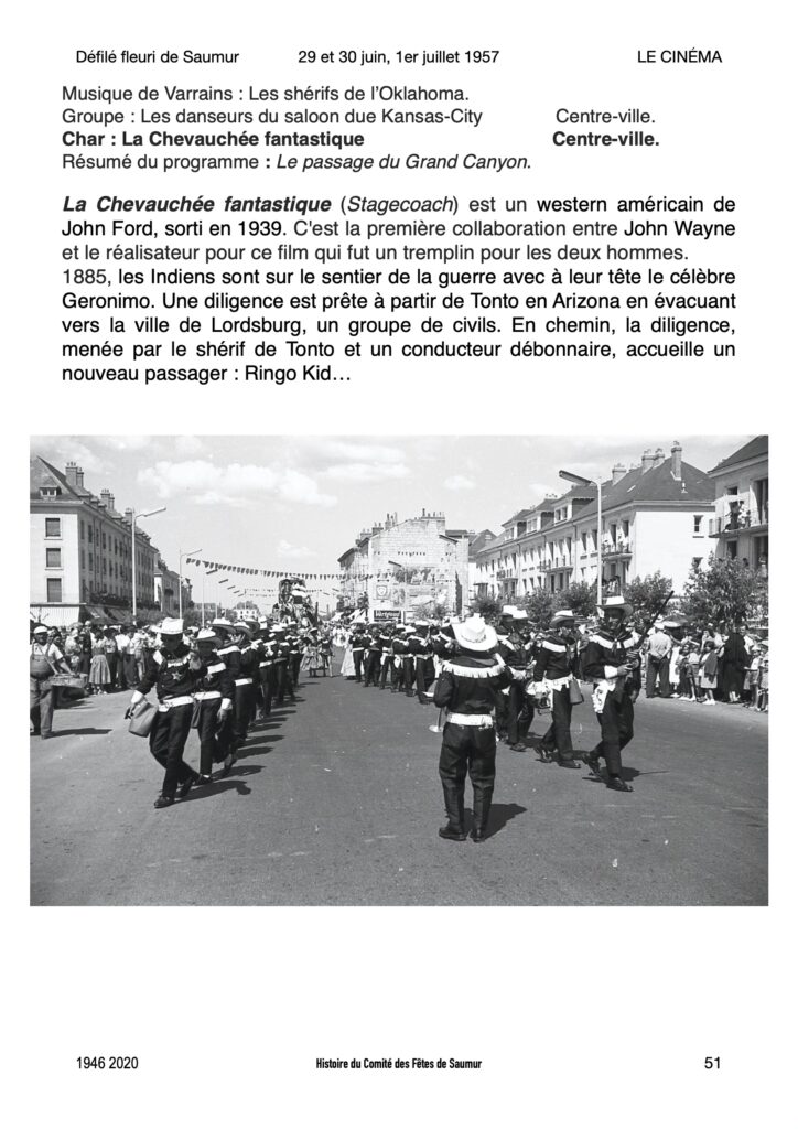 Saumur Mémoires de Fêtes - 1957