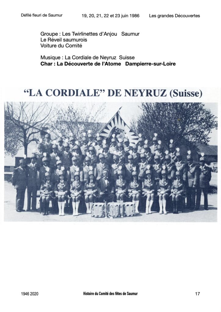 Saumur Mémoires de Fêtes - 1986
