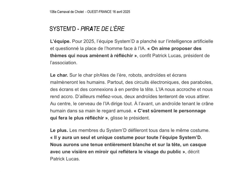 2025 - 106e Carnaval de Cholet
