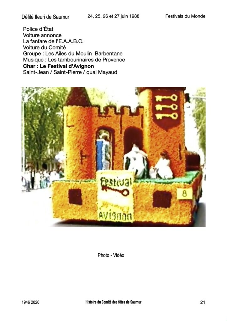 Saumur Mémoires de Fêtes - 1988