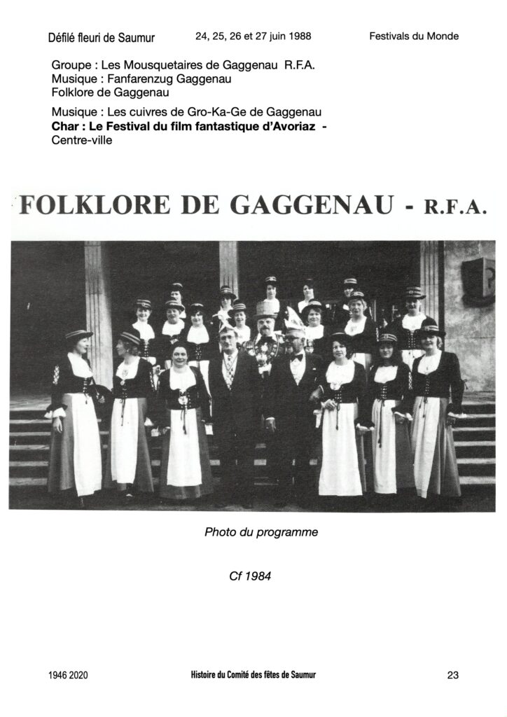 Saumur Mémoires de Fêtes - 1988