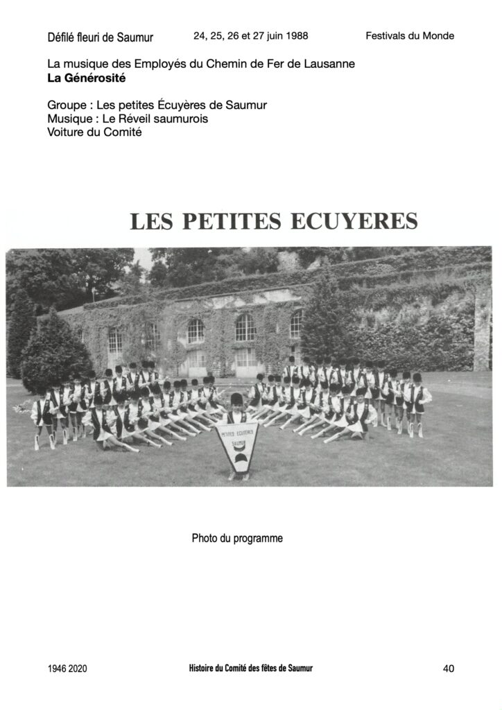 Saumur Mémoires de Fêtes - 1988