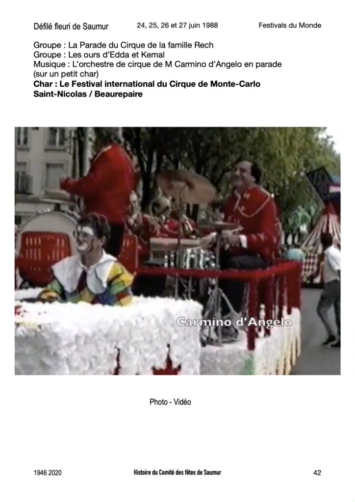 Saumur Mémoires de Fêtes - 1988