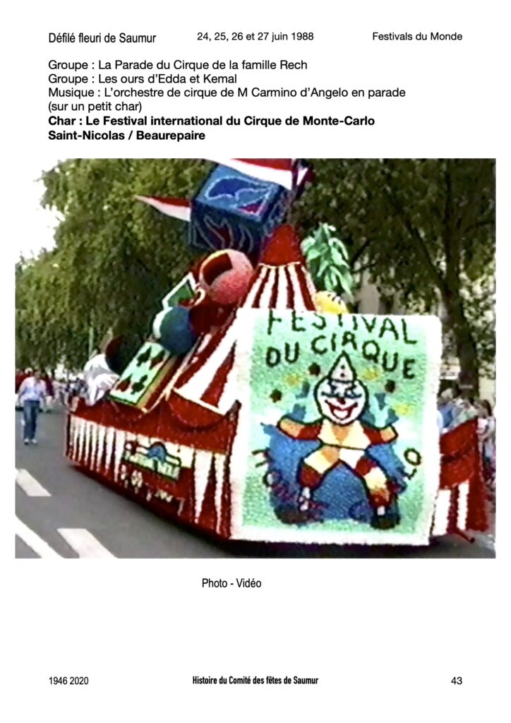 Saumur Mémoires de Fêtes - 1988