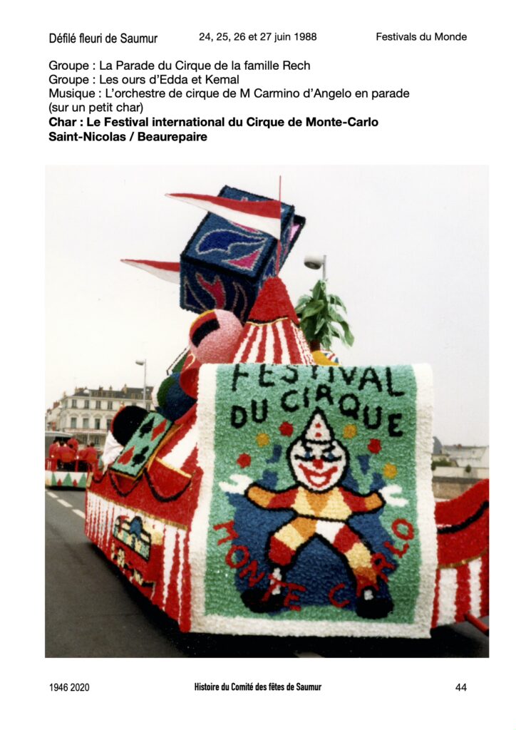 Saumur Mémoires de Fêtes - 1988