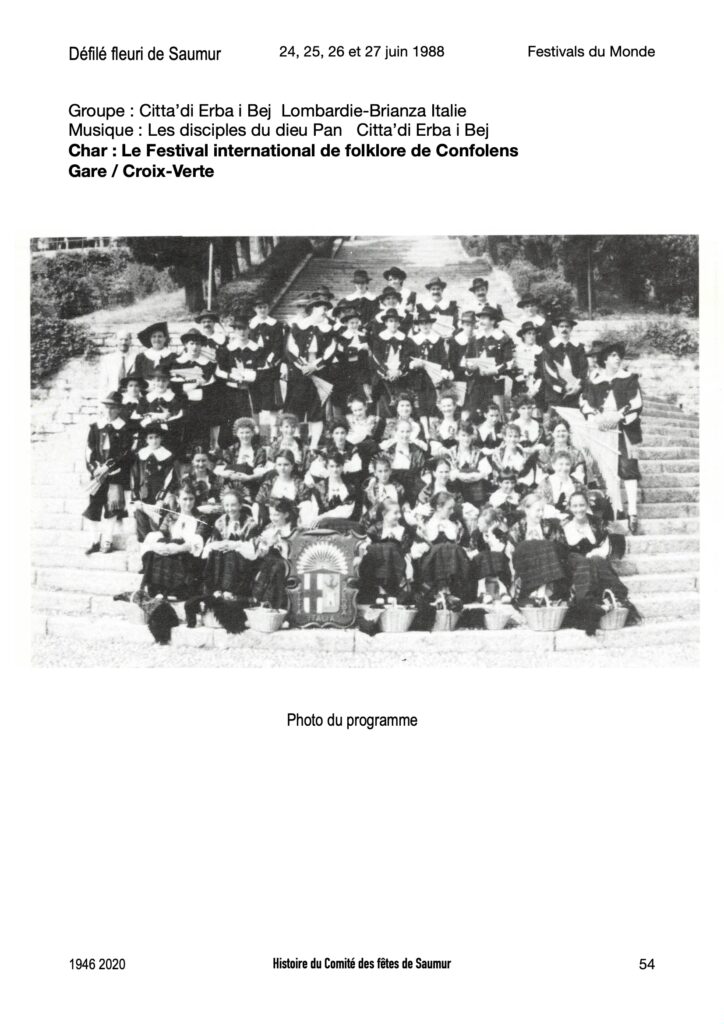 Saumur Mémoires de Fêtes - 1988