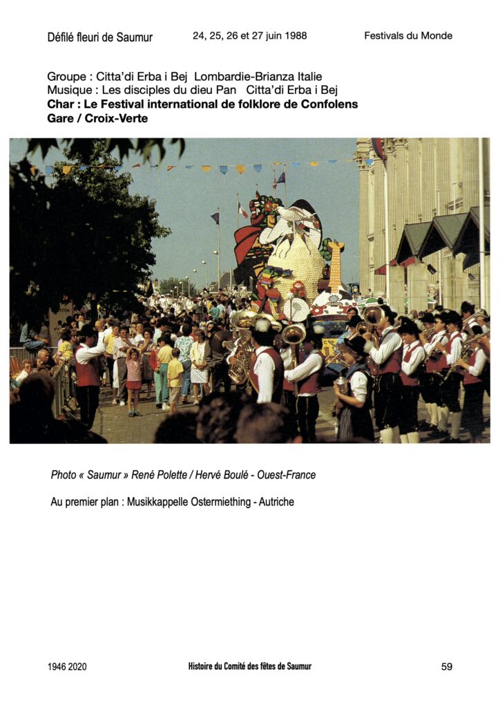 Saumur Mémoires de Fêtes - 1988