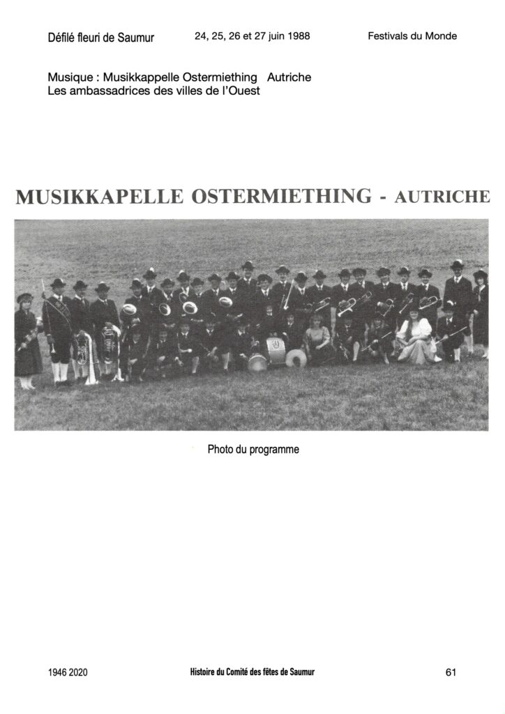 Saumur Mémoires de Fêtes - 1988