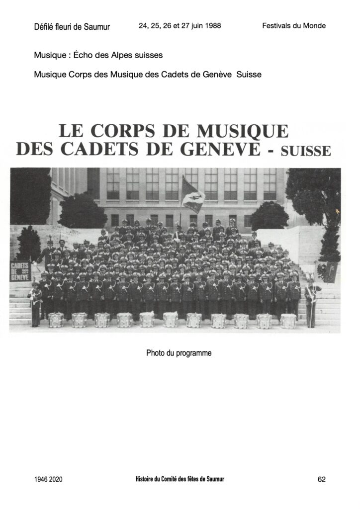 Saumur Mémoires de Fêtes - 1988