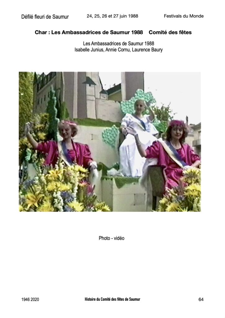 Saumur Mémoires de Fêtes - 1988