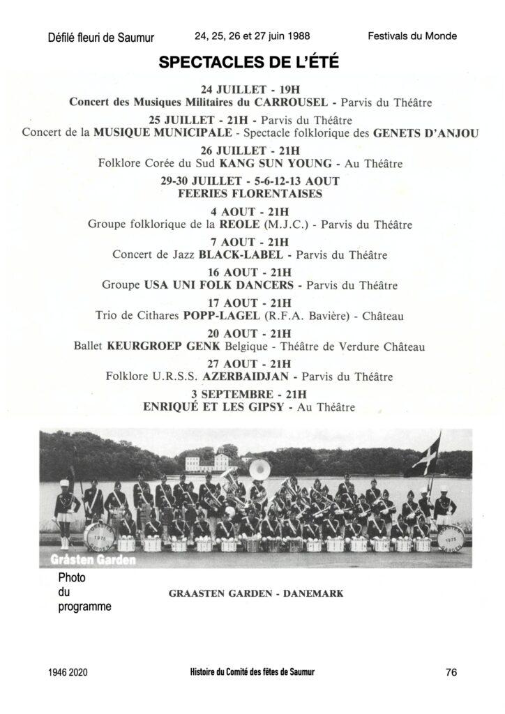 Saumur Mémoires de Fêtes - 1988