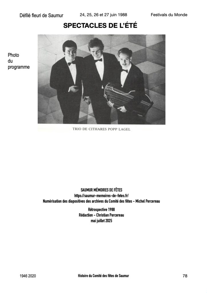 Saumur Mémoires de Fêtes - 1988